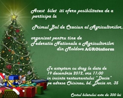 bilet la balul agricultorilor 19.12.2012